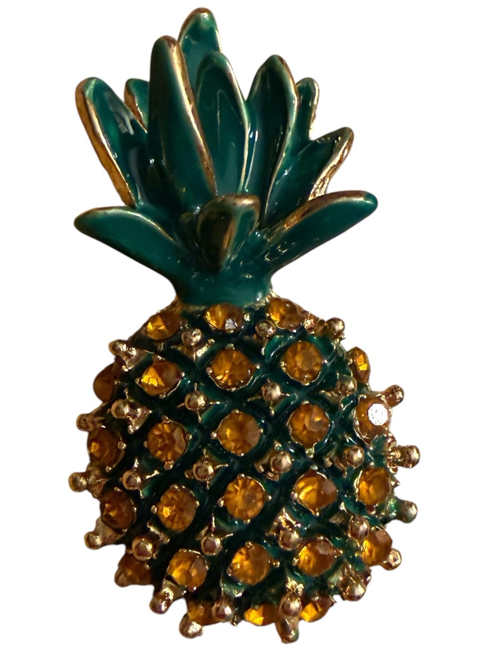 Bundle 3 for $15- Pineapple brooch enamel and gold plated